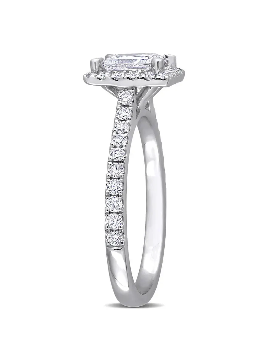 Обручальное кольцо с выращенными в лаборатории бриллиантами Forever 1 1/2 CT TW формы «принцесса» и — изображение 2 из 6