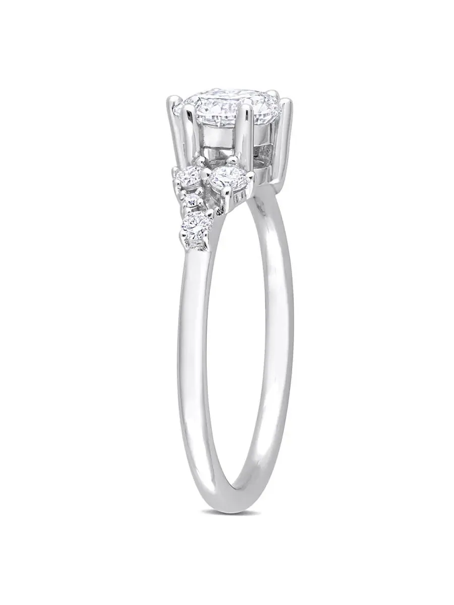 Кольцо с лабораторно созданным бриллиантом Forever 1 1/4 CT TW для помолвки из 14-каратного белого — изображение 2 из 6