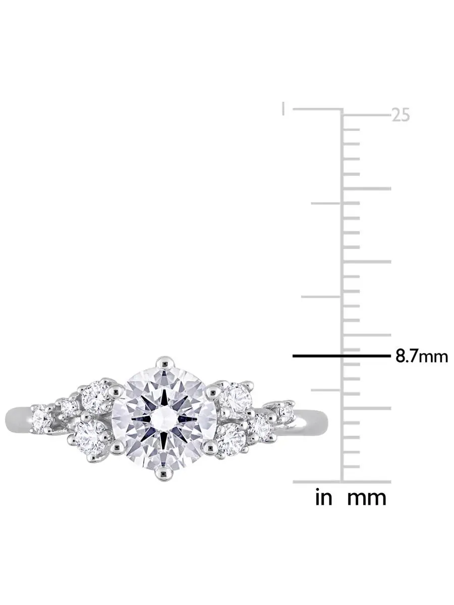 Кольцо с лабораторно созданным бриллиантом Forever 1 1/4 CT TW для помолвки из 14-каратного белого — изображение 3 из 6