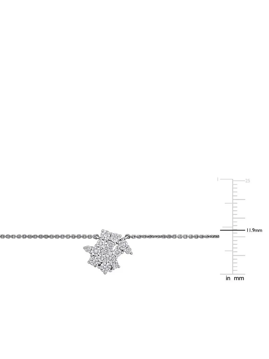 Созданное колье Forever 1 1/8 CT TW с лабораторно выращенным бриллиантом из белого золота 14 карат — изображение 3 из 4