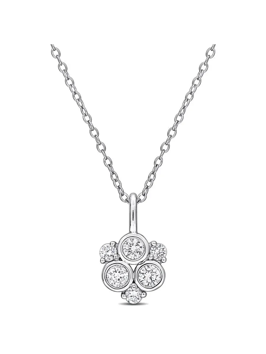 Подвеска Forever 1/2CT TW с лабораторно выращенным бриллиантом с цепочкой из стерлингового серебра