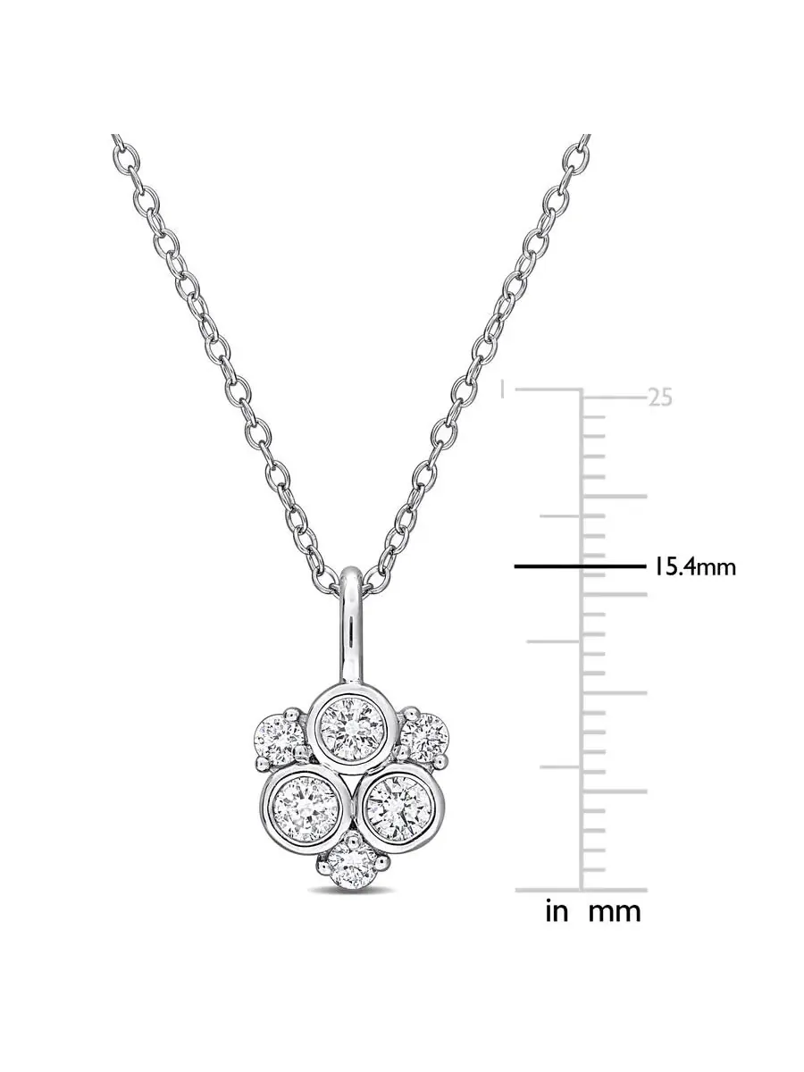 Подвеска Forever 1/2CT TW с лабораторно выращенным бриллиантом с цепочкой из стерлингового серебра — изображение 2 из 3
