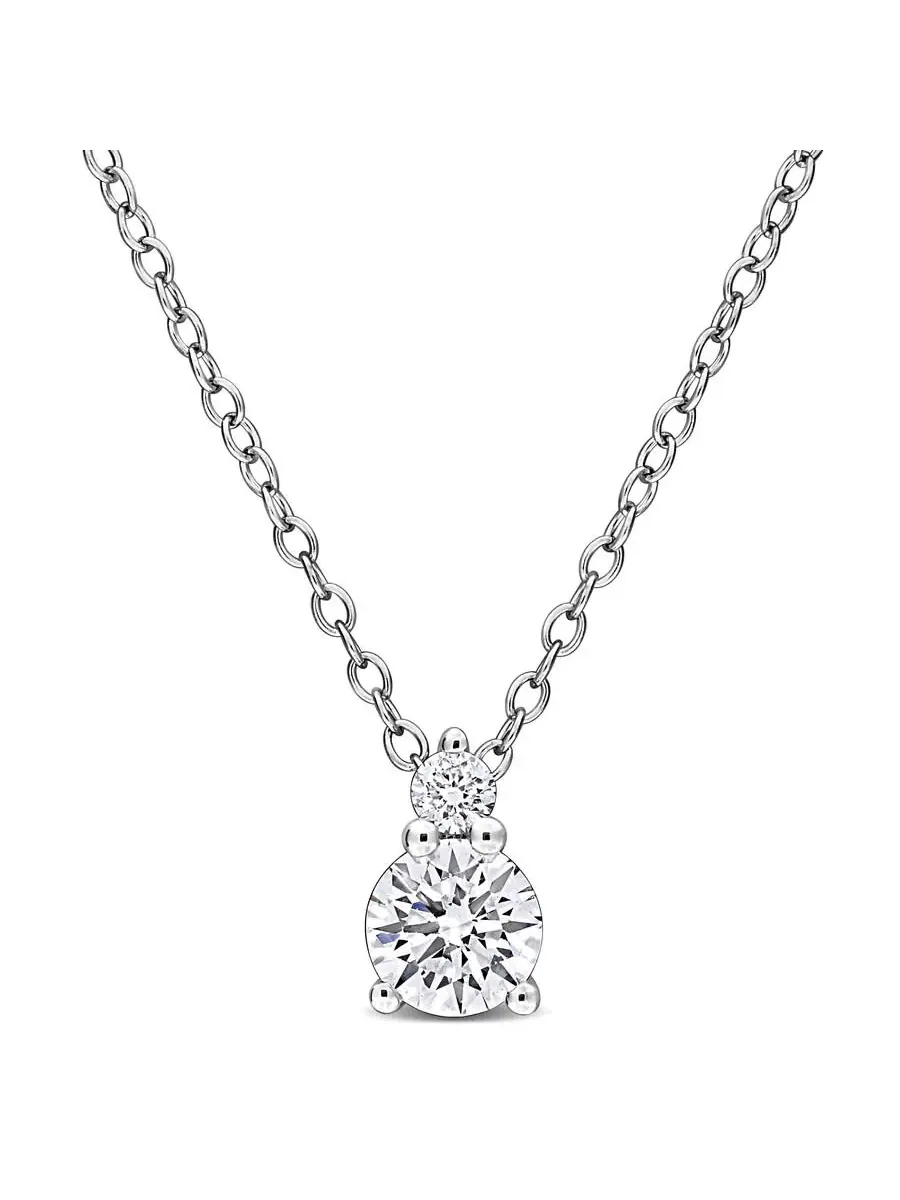 Подвеска Forever 1/2CT TW с лабораторно выращенным бриллиантом с цепочкой из стерлингового серебра