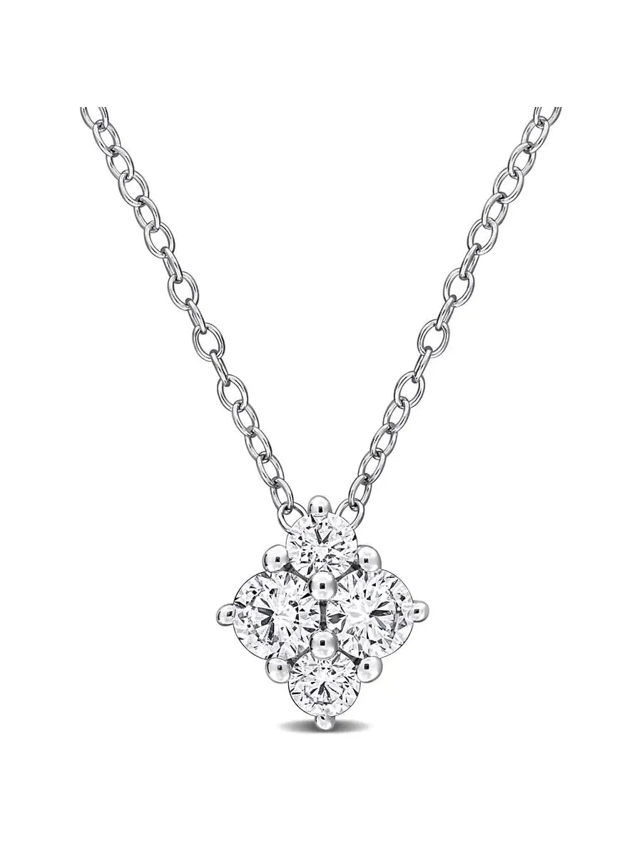 Подвеска Forever 1/2CT TW с лабораторно выращенным бриллиантом с цепочкой из стерлингового серебра — изображение 1 из 4