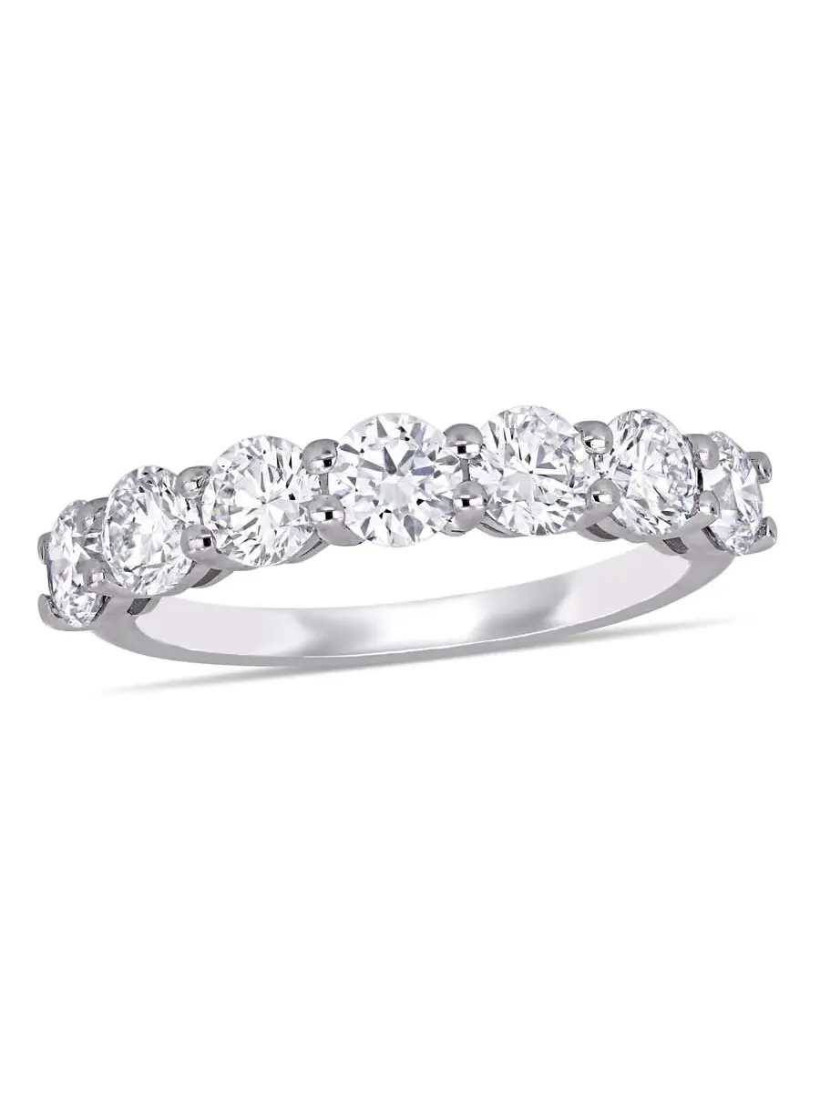 Созданное Forever 1 3/4 CT TW лабораторно созданное алмазное полу-бесконечное юбилейное кольцо из