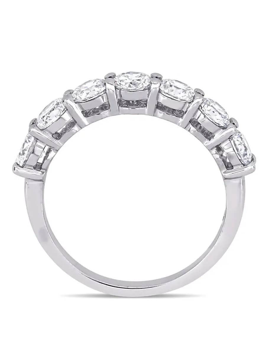 Созданное Forever 1 3/4 CT TW лабораторно созданное алмазное полу-бесконечное юбилейное кольцо из — изображение 4 из 6