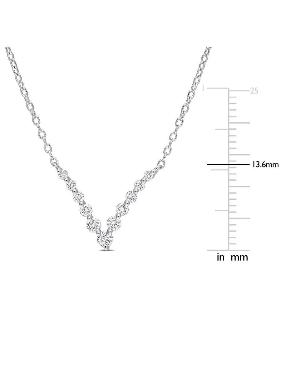 Созданный Forever 1/3 CT TGW лабораторно выращенный бриллиантовый градуированный V-образный — изображение 2 из 5