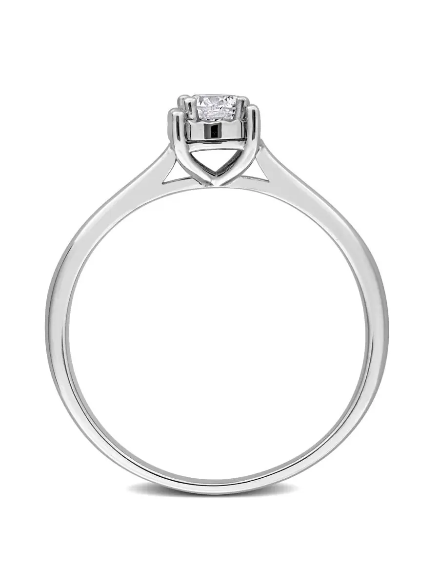 Созданное кольцо для помолвки Forever 1/4 CT TW с лабораторно выращенным бриллиантом из — изображение 4 из 6, оттенок белый