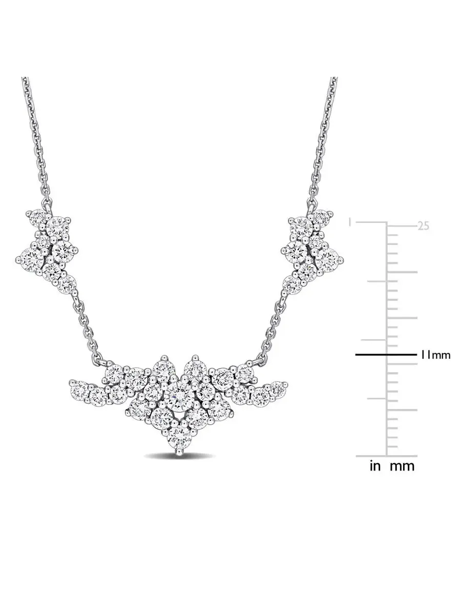 Созданное колье Forever 1 5/8 CT TW с лабораторно выращенным бриллиантом из белого золота 14 карат — изображение 3 из 4