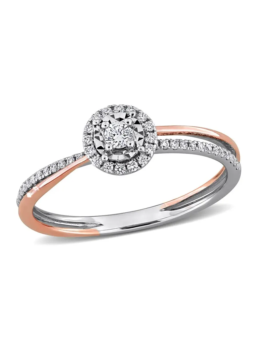Кольцо Created Forever 1/6 CT с лабораторно выращенным алмазом, 10-каратное — изображение 1 из 6, оттенок мульти