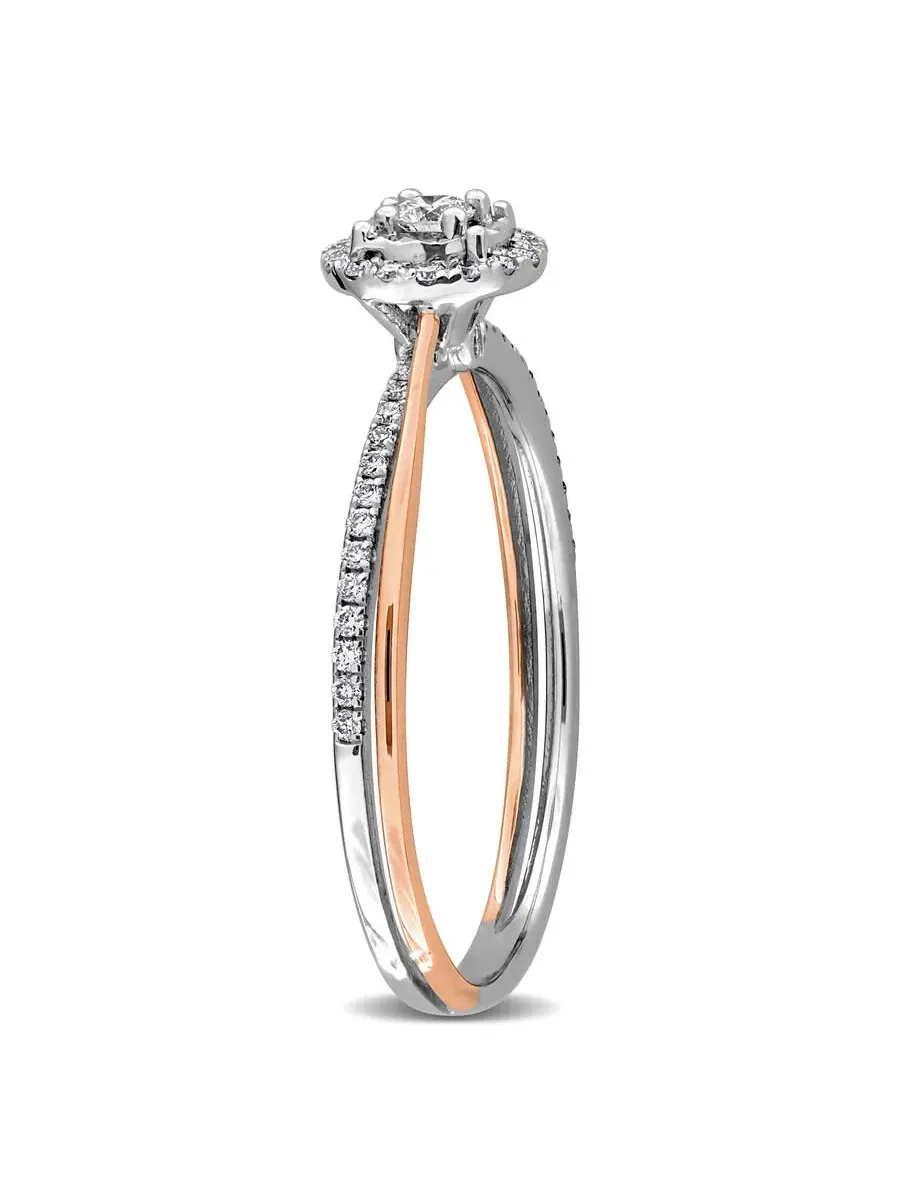 Кольцо Created Forever 1/6 CT с лабораторно выращенным алмазом, 10-каратное — изображение 2 из 6, оттенок мульти