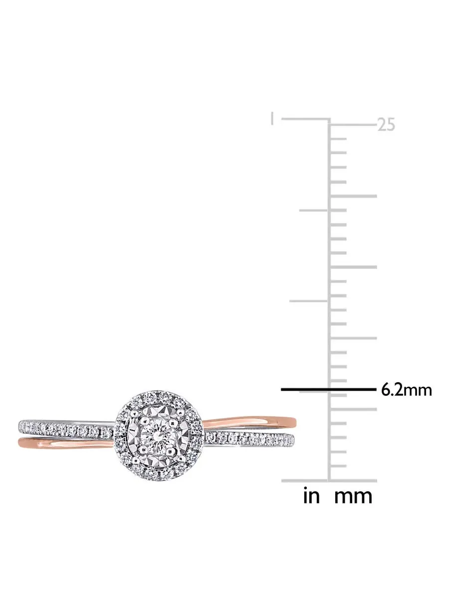 Кольцо Created Forever 1/6 CT с лабораторно выращенным алмазом, 10-каратное — изображение 3 из 6, оттенок мульти