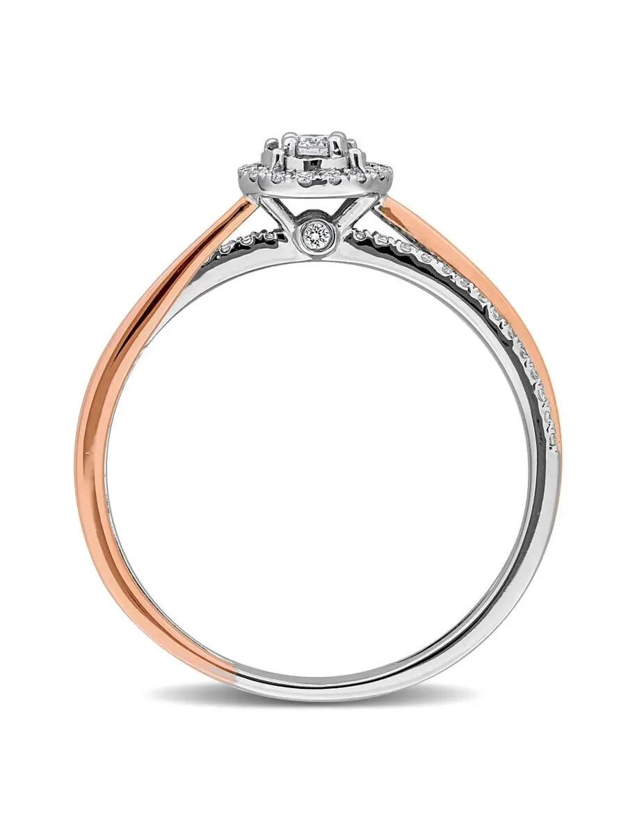 Кольцо Created Forever 1/6 CT с лабораторно выращенным алмазом, 10-каратное — изображение 4 из 6, оттенок мульти