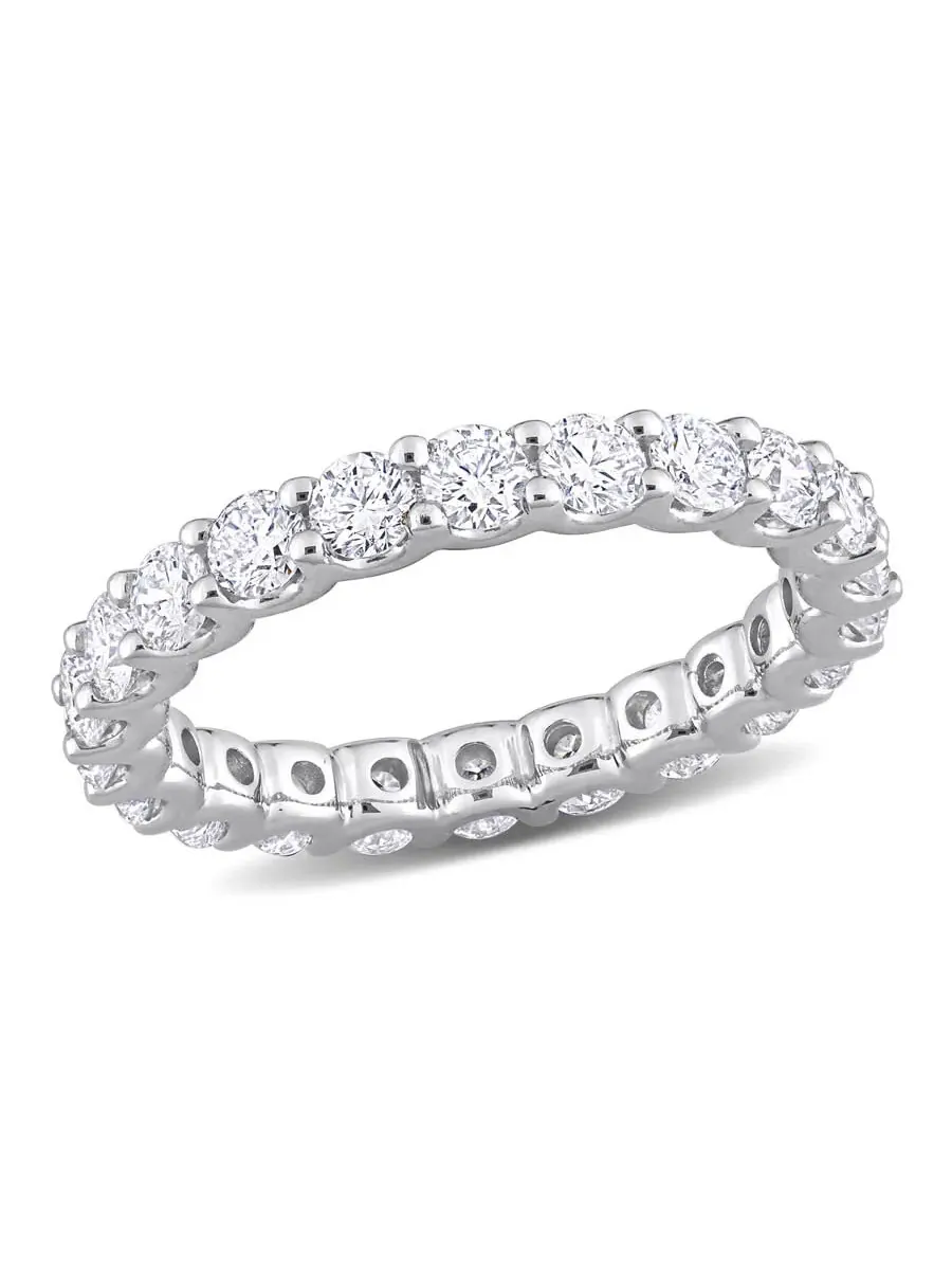 Созданное навсегда 2 1/5 CT TGW лабораторно созданное кольцо Eternity из бриллианта в белом золоте