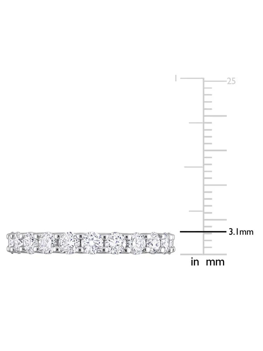 Созданное навсегда 2 1/5 CT TGW лабораторно созданное кольцо Eternity из бриллианта в белом золоте — изображение 3 из 6