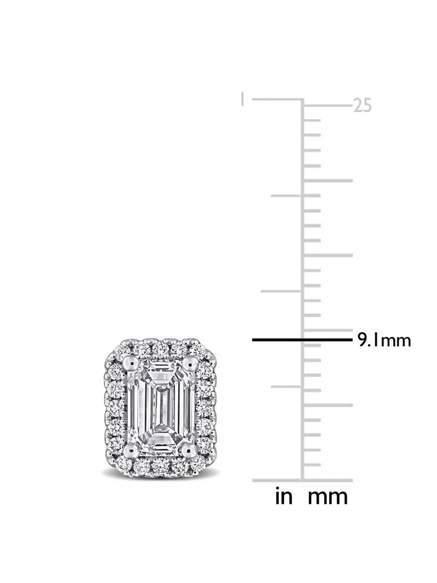 Созданы Forever 2 CT изумрудные и круглые лабораторно выращенные бриллианты Round Lab, серьги-посты — изображение 2 из 4