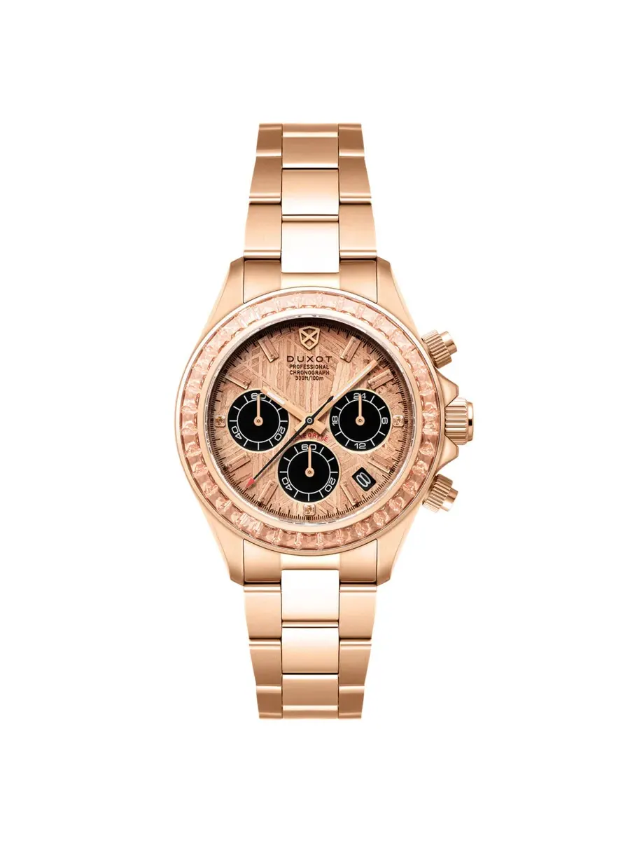 Мужские часы Duxot Accelero Meteorite Chronograph с розовым золотым циферблатом DX-2071-44 — изображение 1 из 4