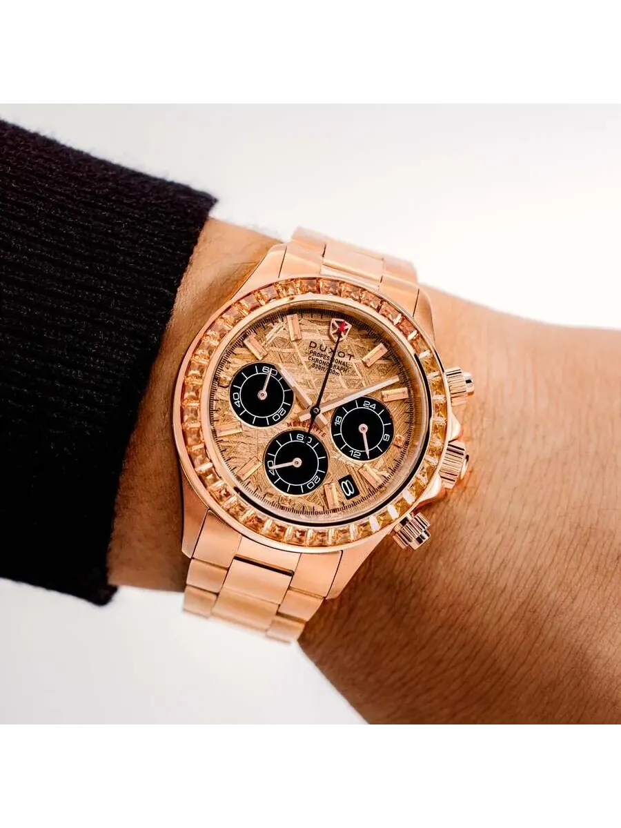 Мужские часы Duxot Accelero Meteorite Chronograph с розовым золотым циферблатом DX-2071-44 — изображение 2 из 4