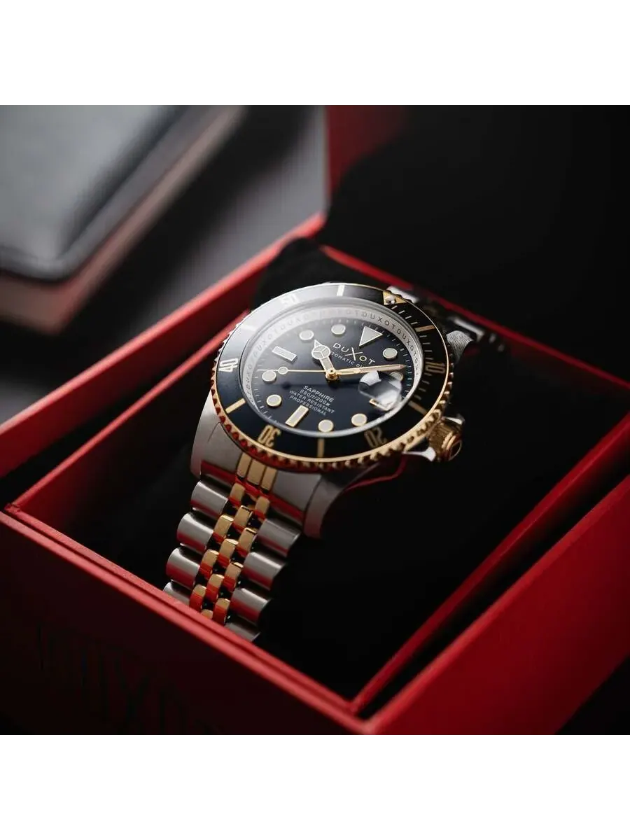 Мужские часы Duxot Atlantica Diver Automatic с синим циферблатом DX-2057-AA — изображение 3 из 4, оттенок золотистый синий