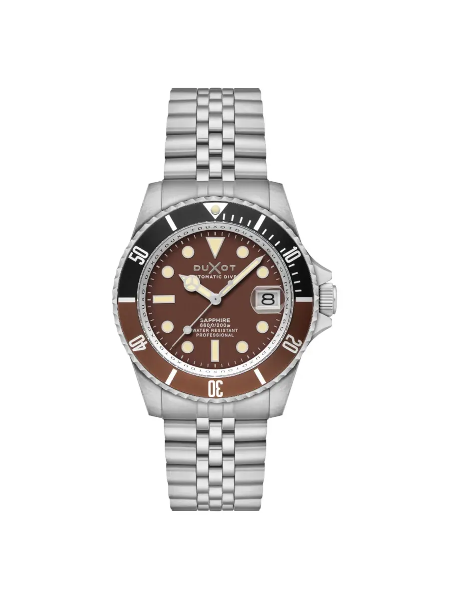 Мужские часы Duxot Atlantica Diver Automatic с коричневым циферблатом DX-2057-99