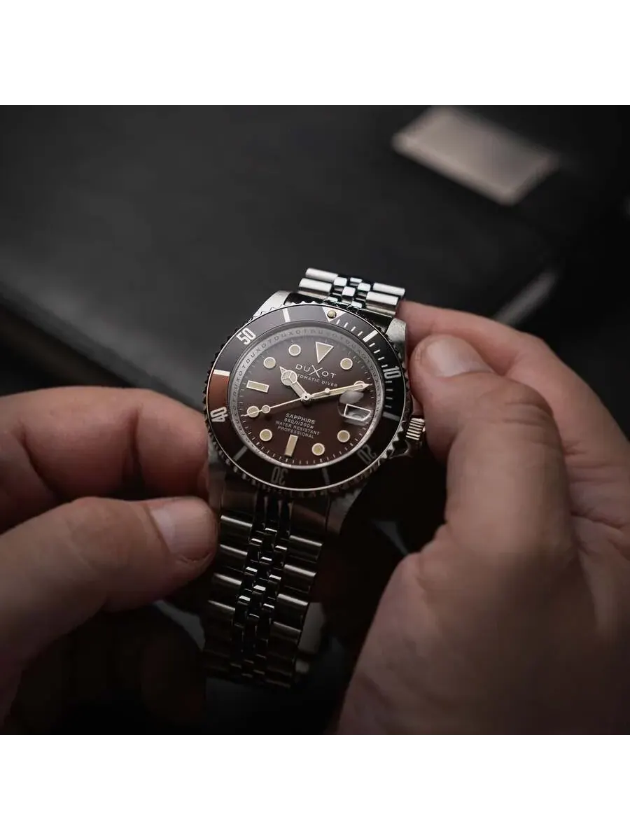 Мужские часы Duxot Atlantica Diver Automatic с коричневым циферблатом DX-2057-99 — изображение 2 из 4