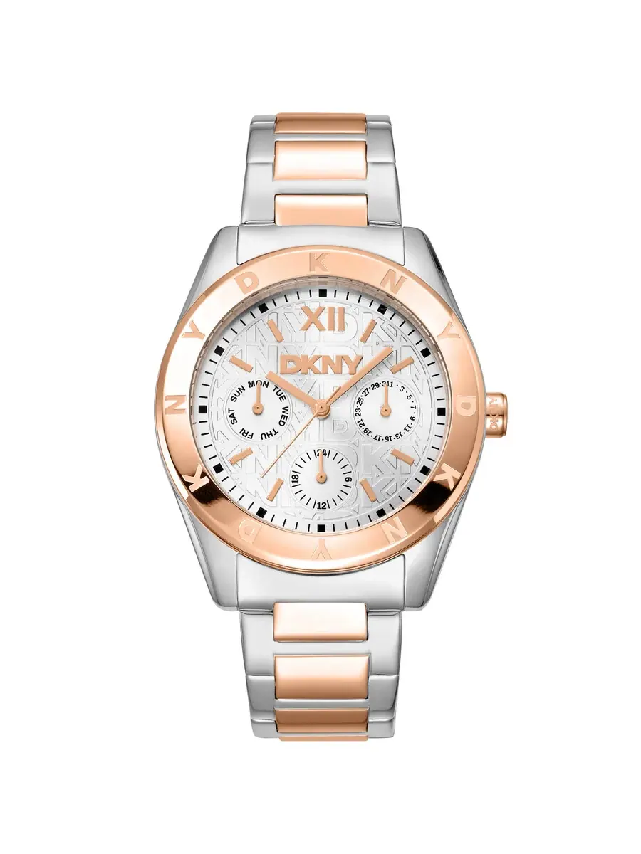 Женские модные часы DKNY с серебристым циферблатом DK1L015M0065