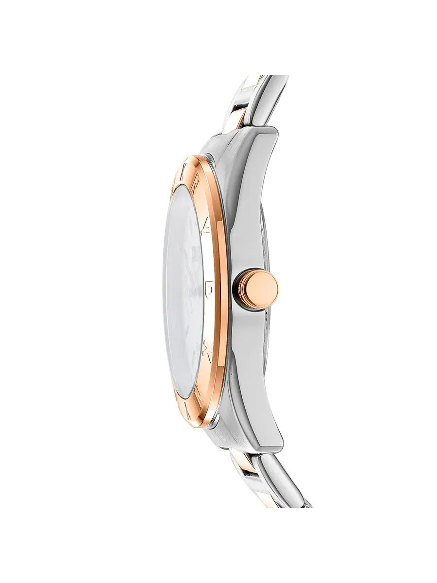Женские модные часы DKNY с серебристым циферблатом DK1L015M0065 — изображение 3 из 3, оттенок розовый золотистый