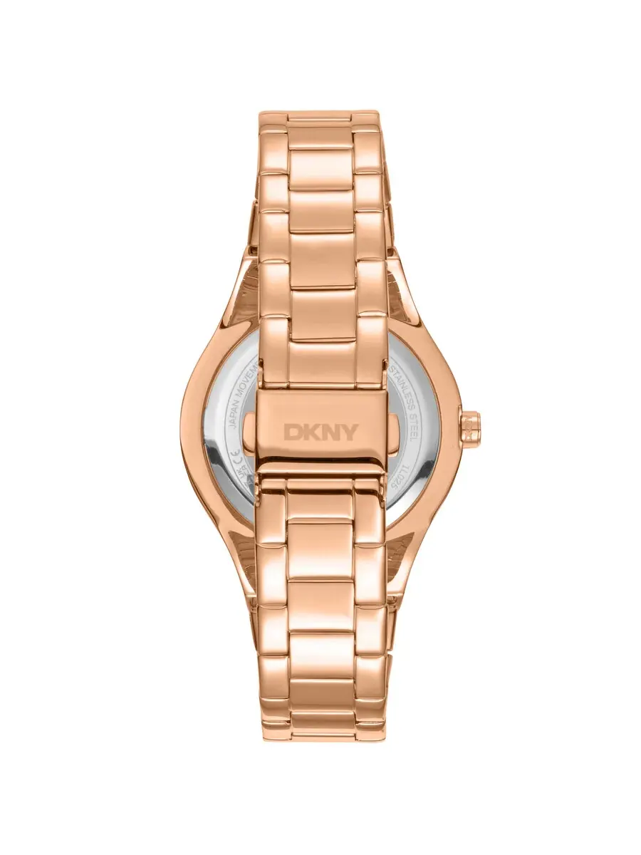 Женские часы DKNY с серебристым циферблатом DK1L025M0065 — изображение 2 из 3, оттенок розовый золотистый