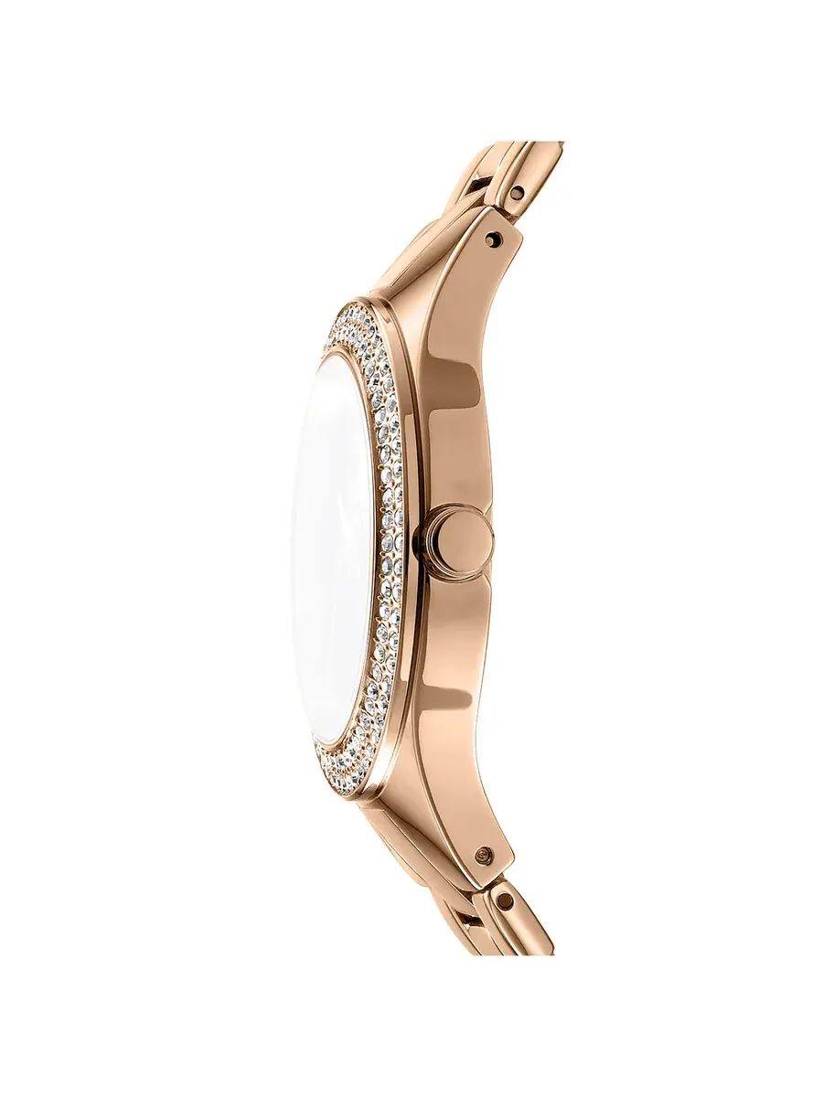 Женские часы DKNY с серебристым циферблатом DK1L025M0065 — изображение 3 из 3, оттенок розовый золотистый