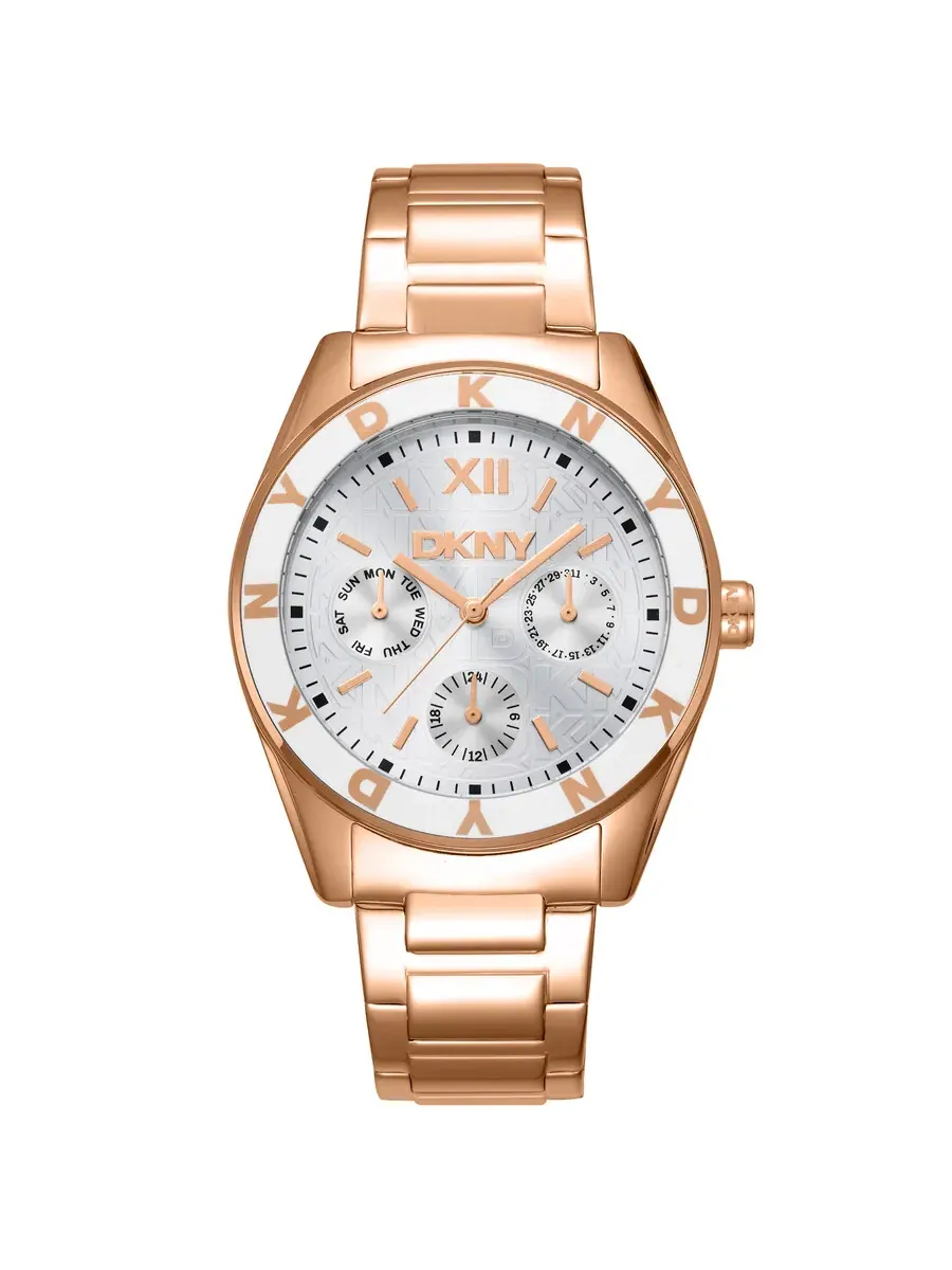 Женские модные часы DKNY с серебристым циферблатом DK1L073M0045