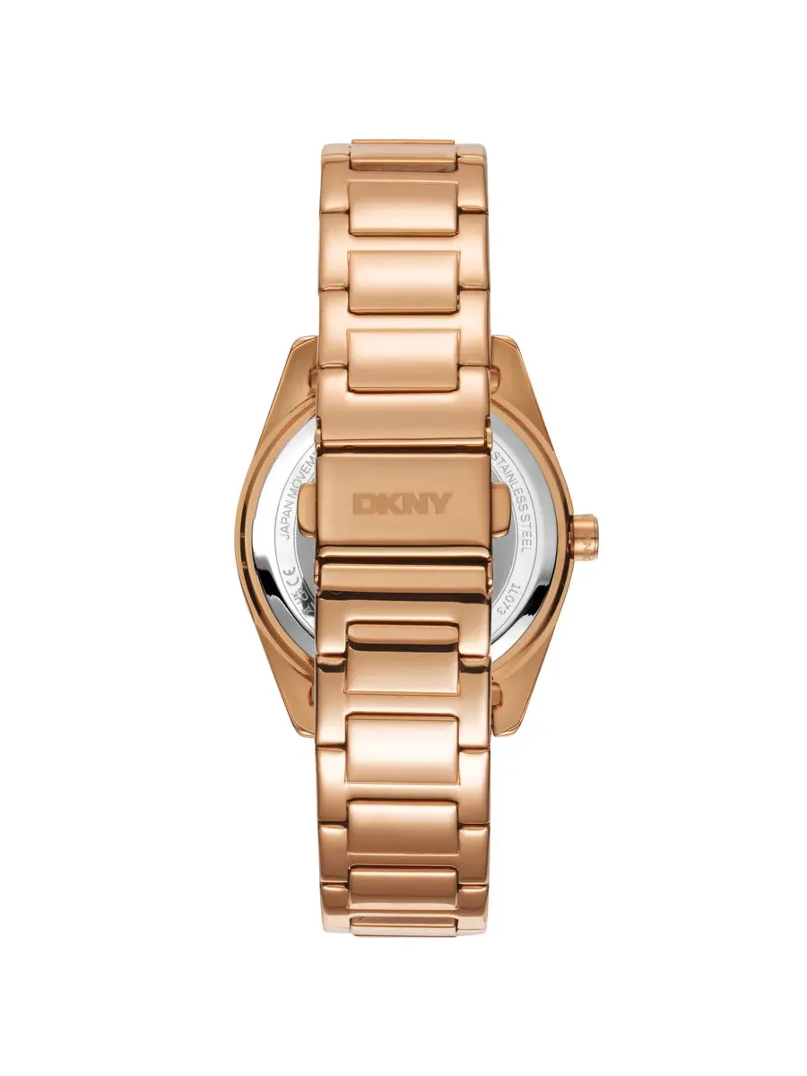 Женские модные часы DKNY с серебристым циферблатом DK1L073M0045 — изображение 2 из 3, оттенок розовый золотистый