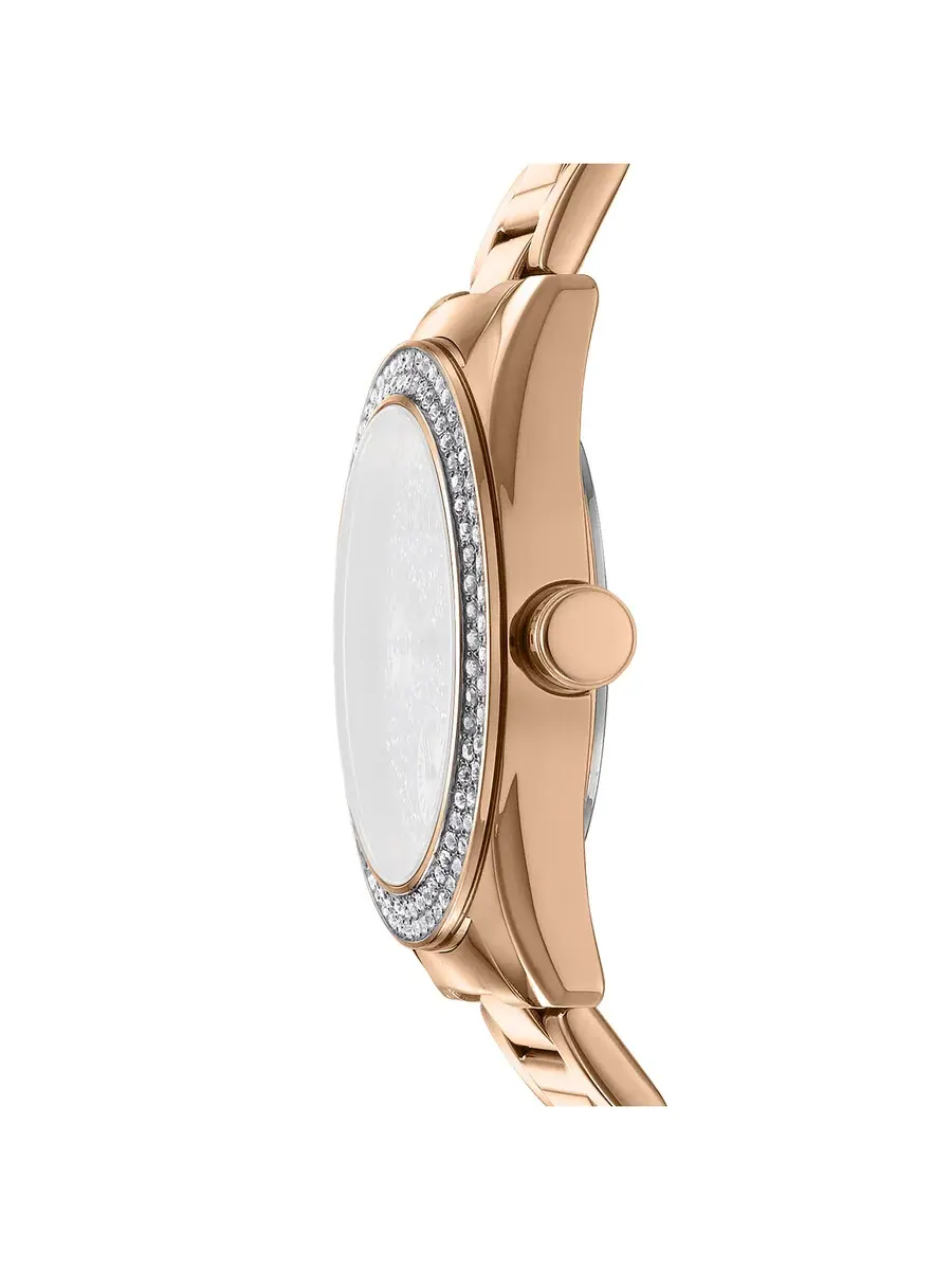 Женские часы DKNY с серебристым циферблатом DK1L078M0035 — изображение 3 из 3, оттенок розовый золотистый