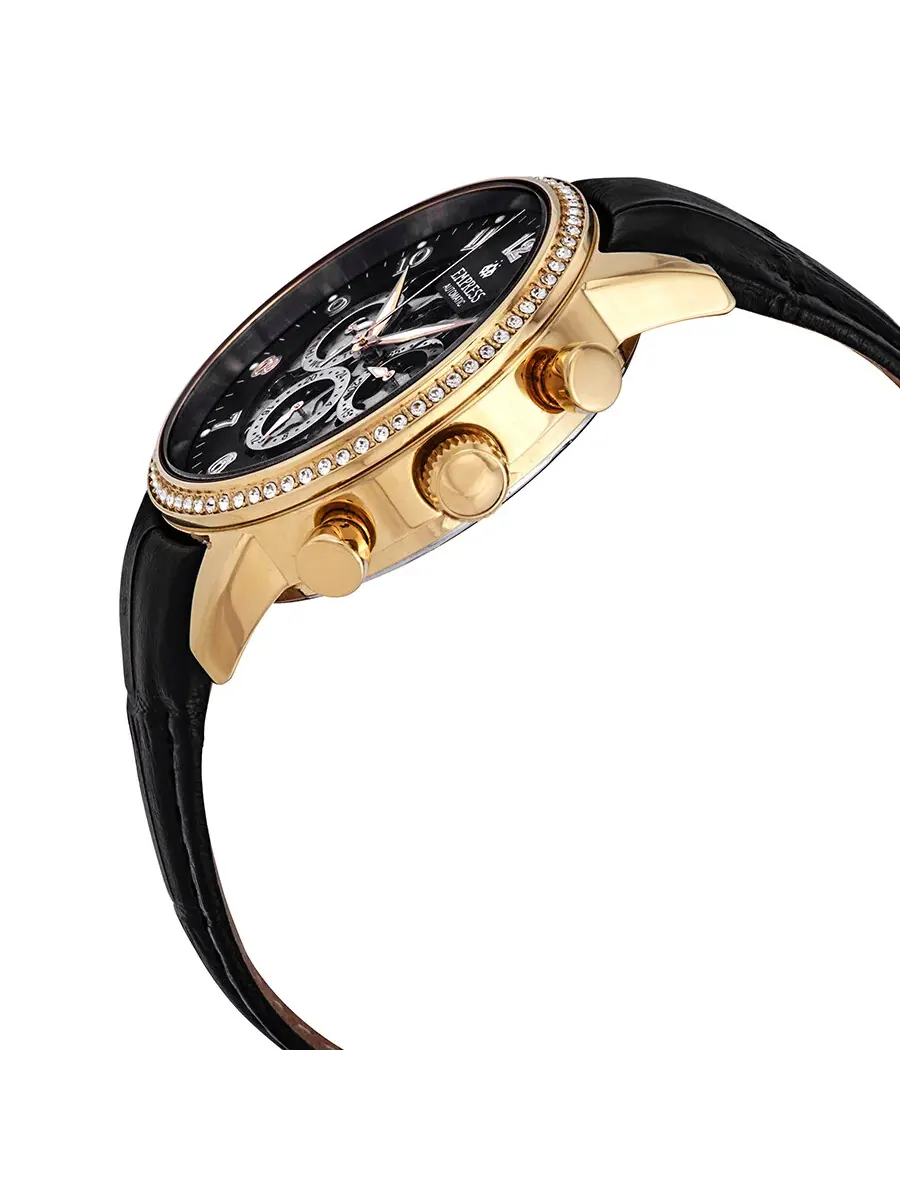 Женские часы Empress Beatrice Black Skeleton Dial EM2004 — изображение 2 из 3, оттенок золотистый