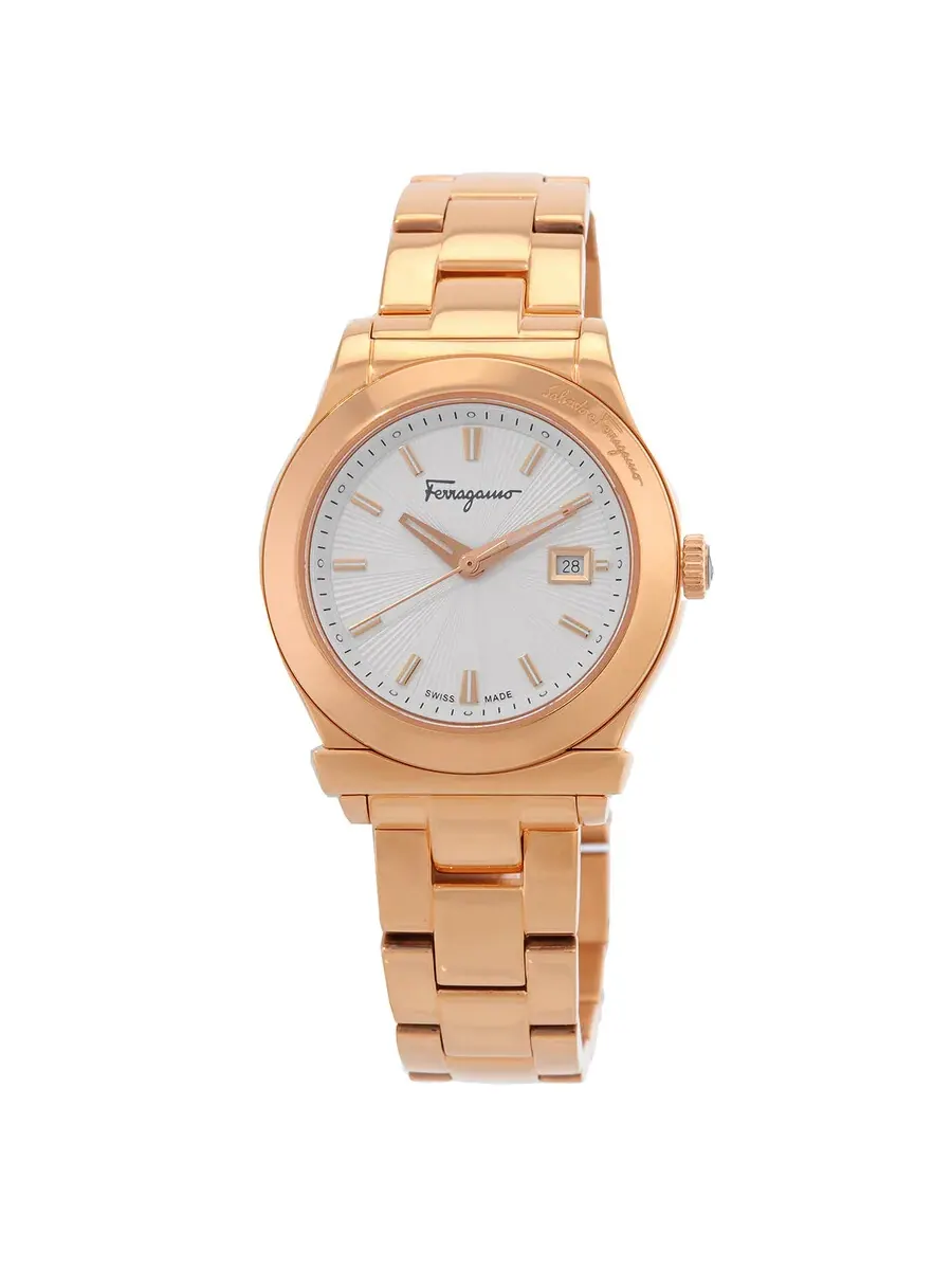 Женские часы Ferragamo 1898 с кварцевым механизмом и серебряным циферблатом FF3180014