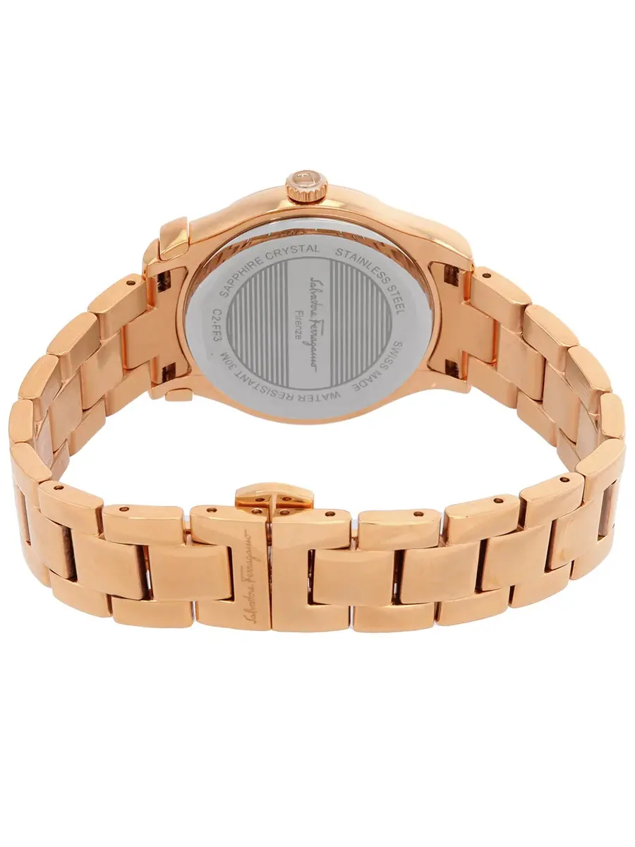 Женские часы Ferragamo 1898 с кварцевым механизмом и серебряным циферблатом FF3180014 — изображение 3 из 3