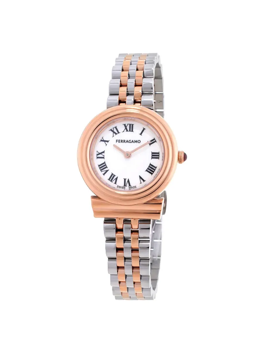 Женские часы Ferragamo Gancini Quartz с белым циферблатом SFMV01624