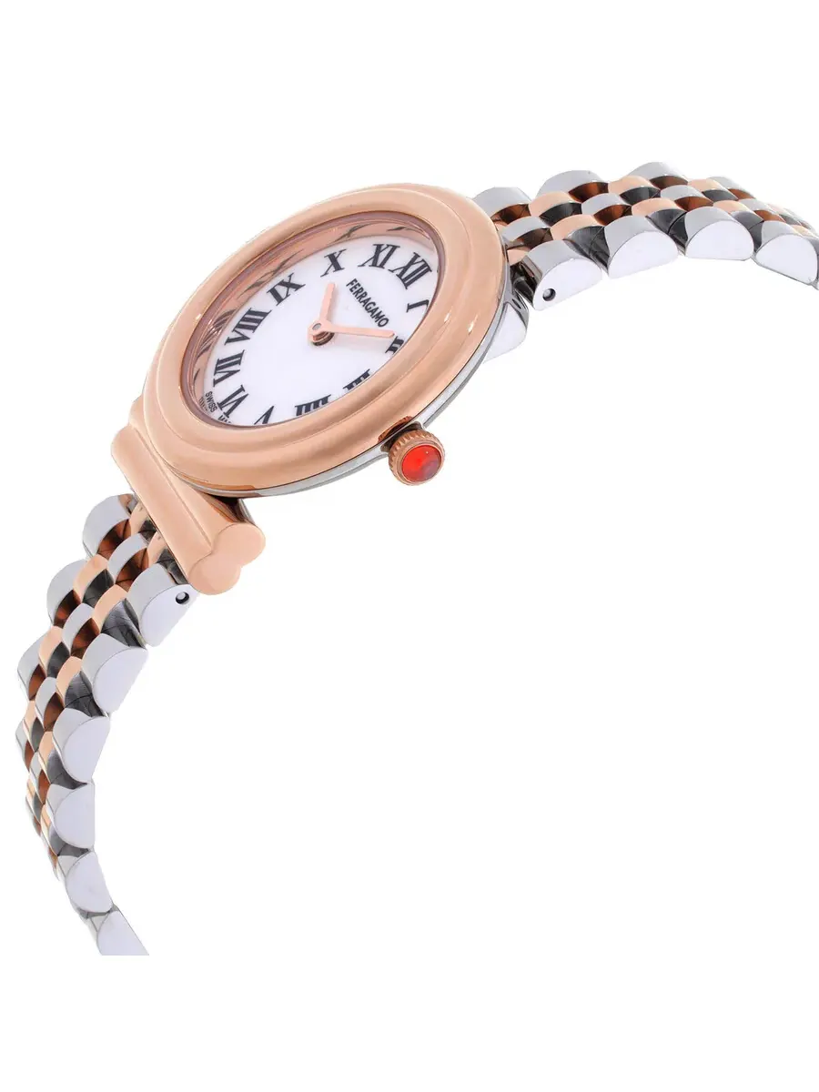 Женские часы Ferragamo Gancini Quartz с белым циферблатом SFMV01624 — изображение 2 из 3, оттенок розовый золотистый