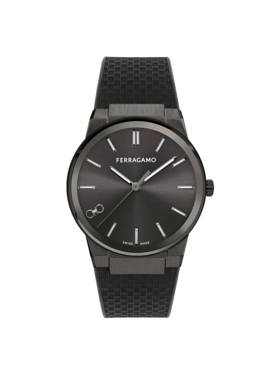 Мужские часы Ferragamo Infinity Sapphire Quartz с черным циферблатом SFST00224 — изображение 1 из 2, оттенок черный