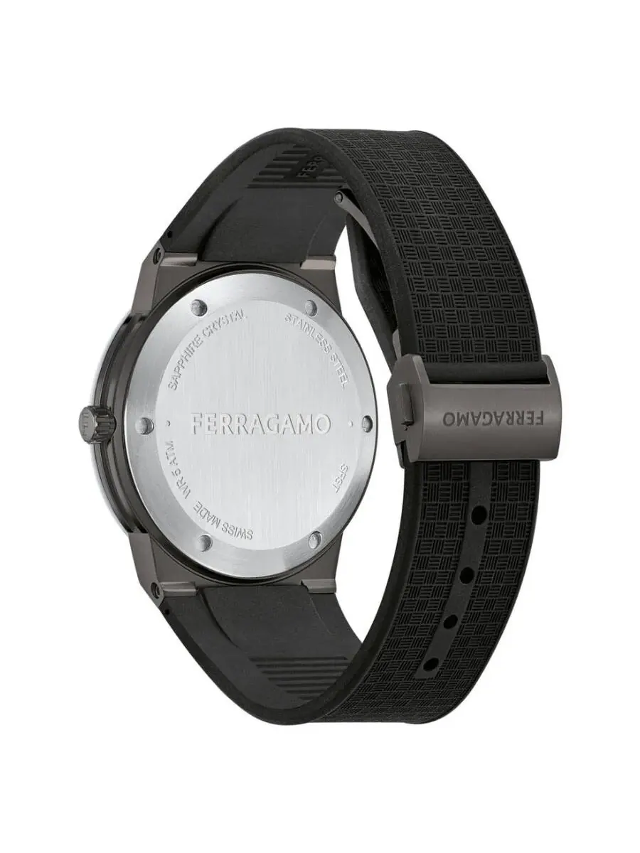 Мужские часы Ferragamo Infinity Sapphire Quartz с черным циферблатом SFST00224 — изображение 2 из 2, оттенок черный