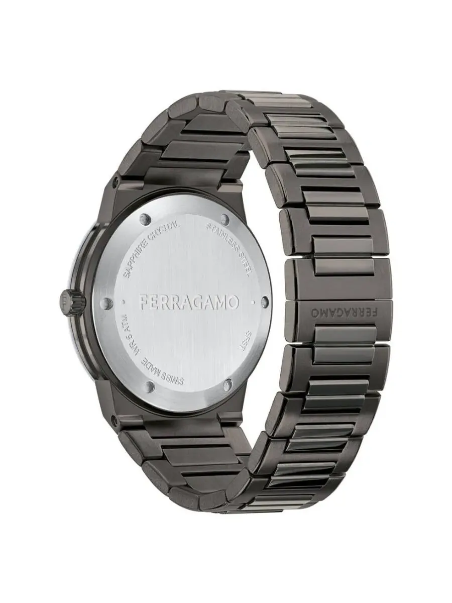 Мужские часы Ferragamo Infinity Sapphire Quartz с серым циферблатом SFST00524 — изображение 2 из 2, оттенок серый