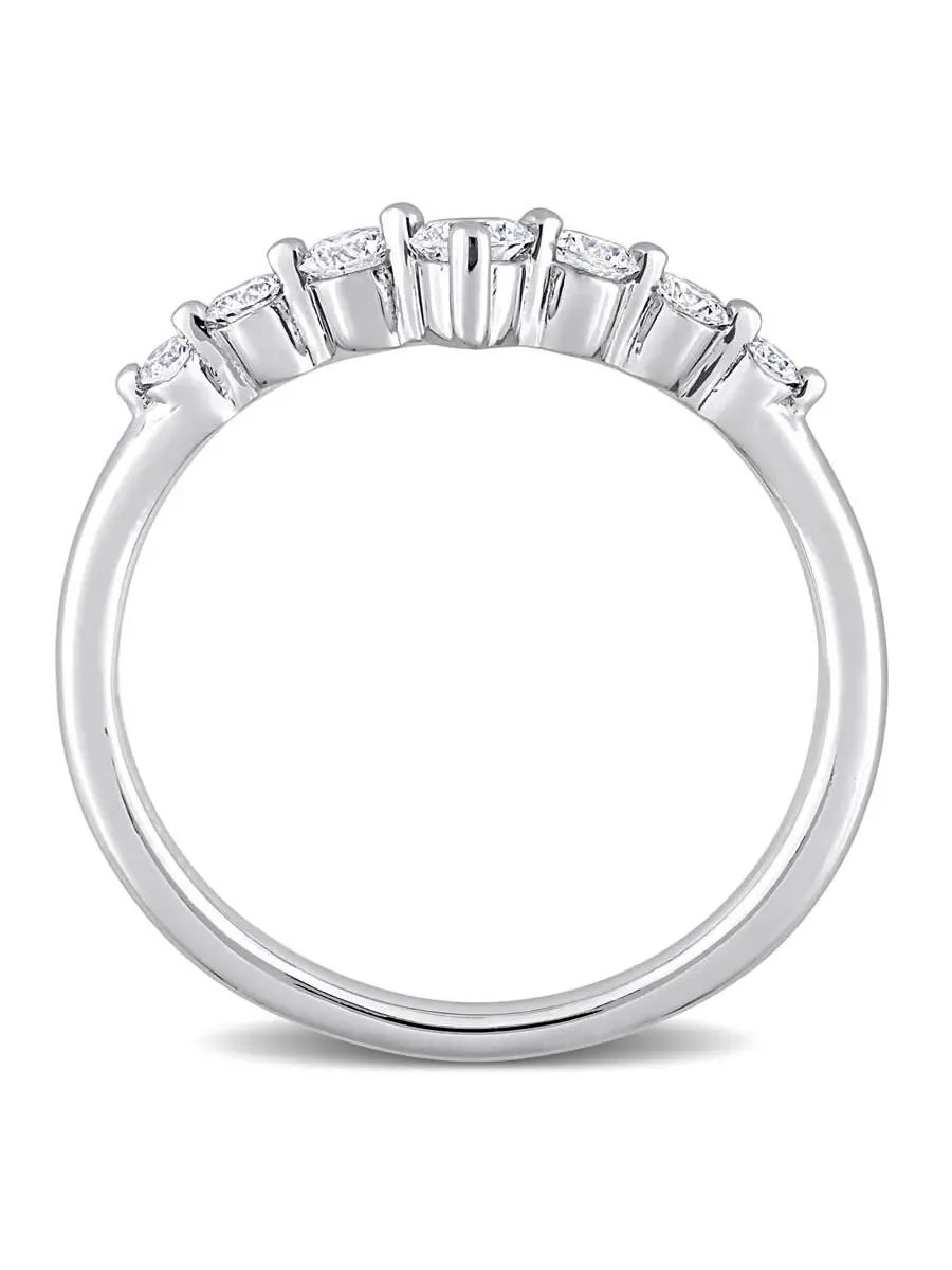 Созданное навсегда кольцо Chevron с алмазом 3/8 CT TGW, созданное в лаборатории, из серебра 925 — изображение 4 из 6