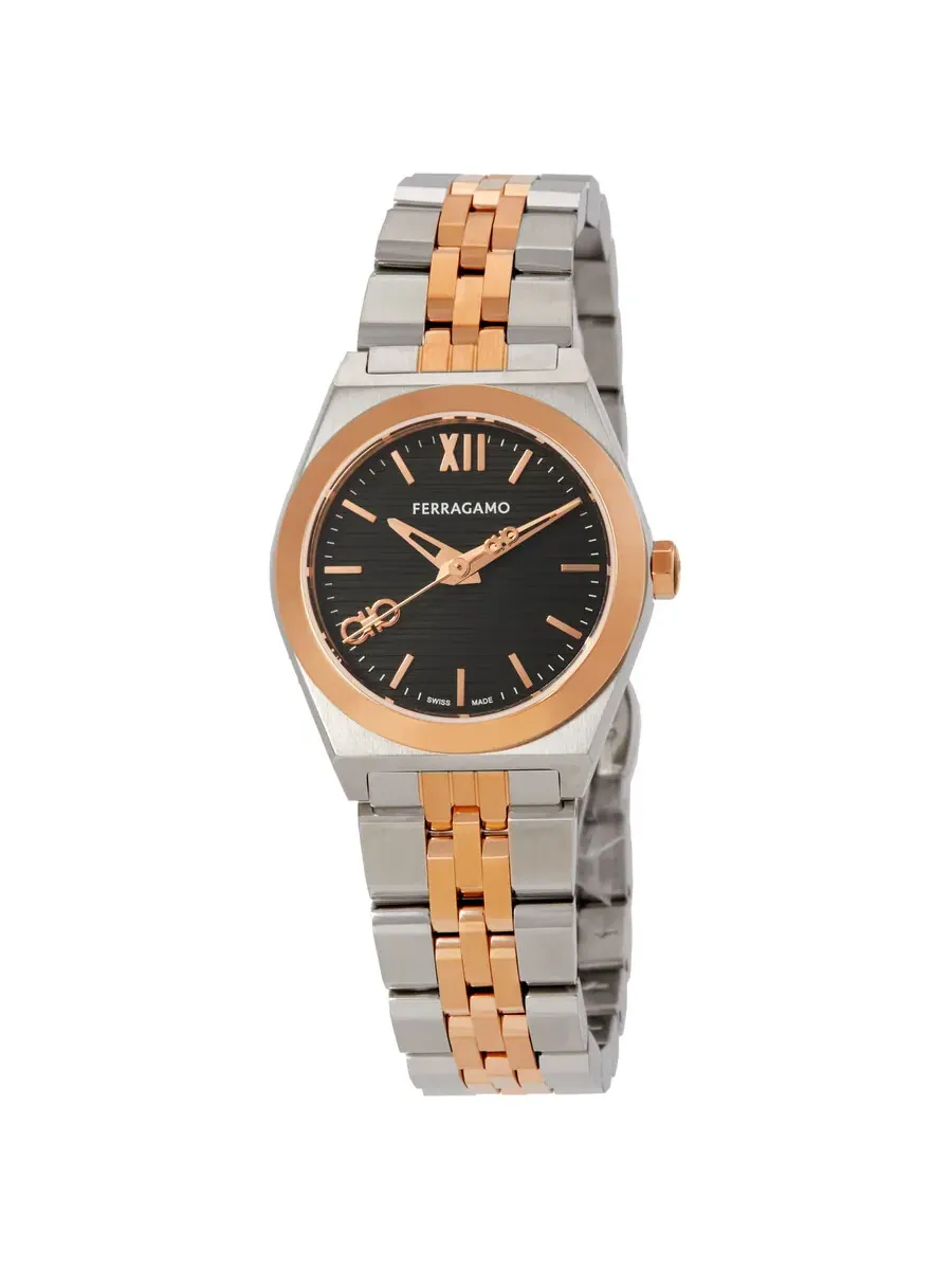 Женские часы Ferragamo Vega New с черным кварцевым циферблатом SFKJ00624