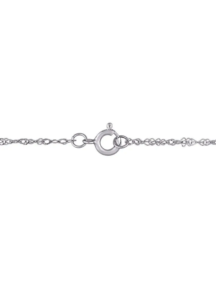 Созданное Forever 3/8 CT TW лабораторно созданное колье с алмазной коронкой из белого золота 14 — изображение 2 из 6