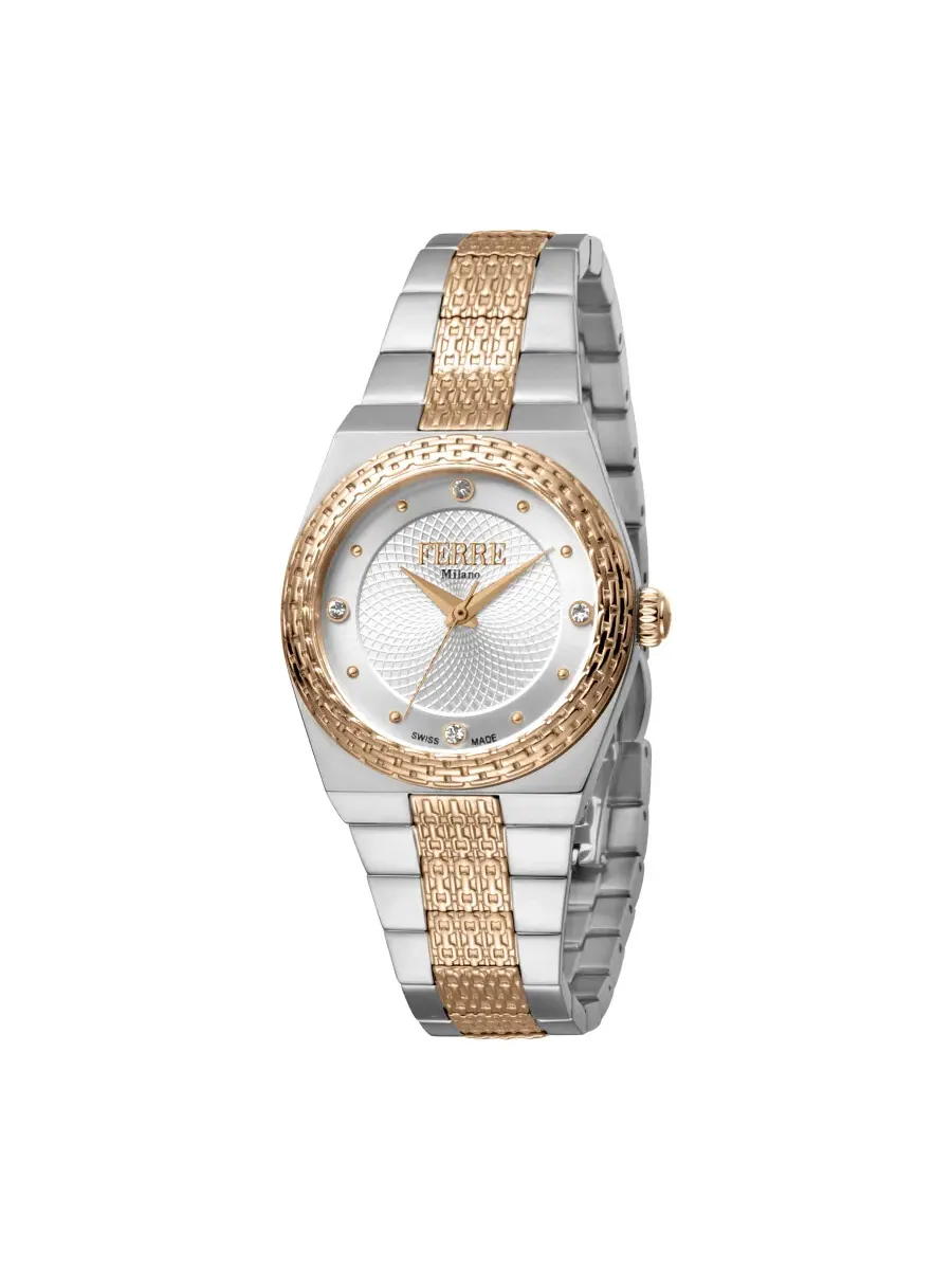 Женские часы Ferre Milano Quartz с серебристым циферблатом FM1L091M0051