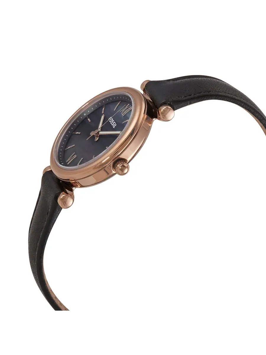 Женские часы Fossil Carlie Mini с кварцевым механизмом и черным циферблатом ES4700 — изображение 2 из 3