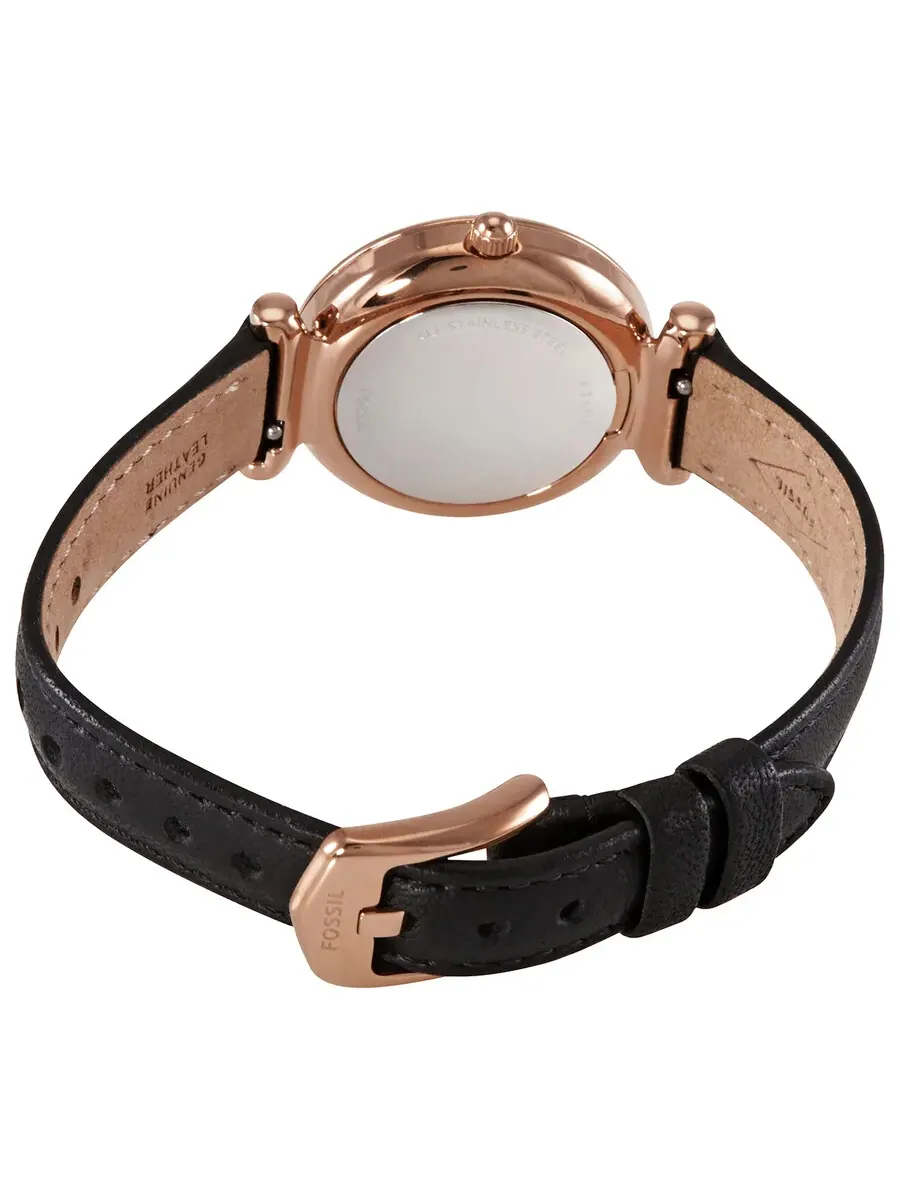 Женские часы Fossil Carlie Mini с кварцевым механизмом и черным циферблатом ES4700 — изображение 3 из 3