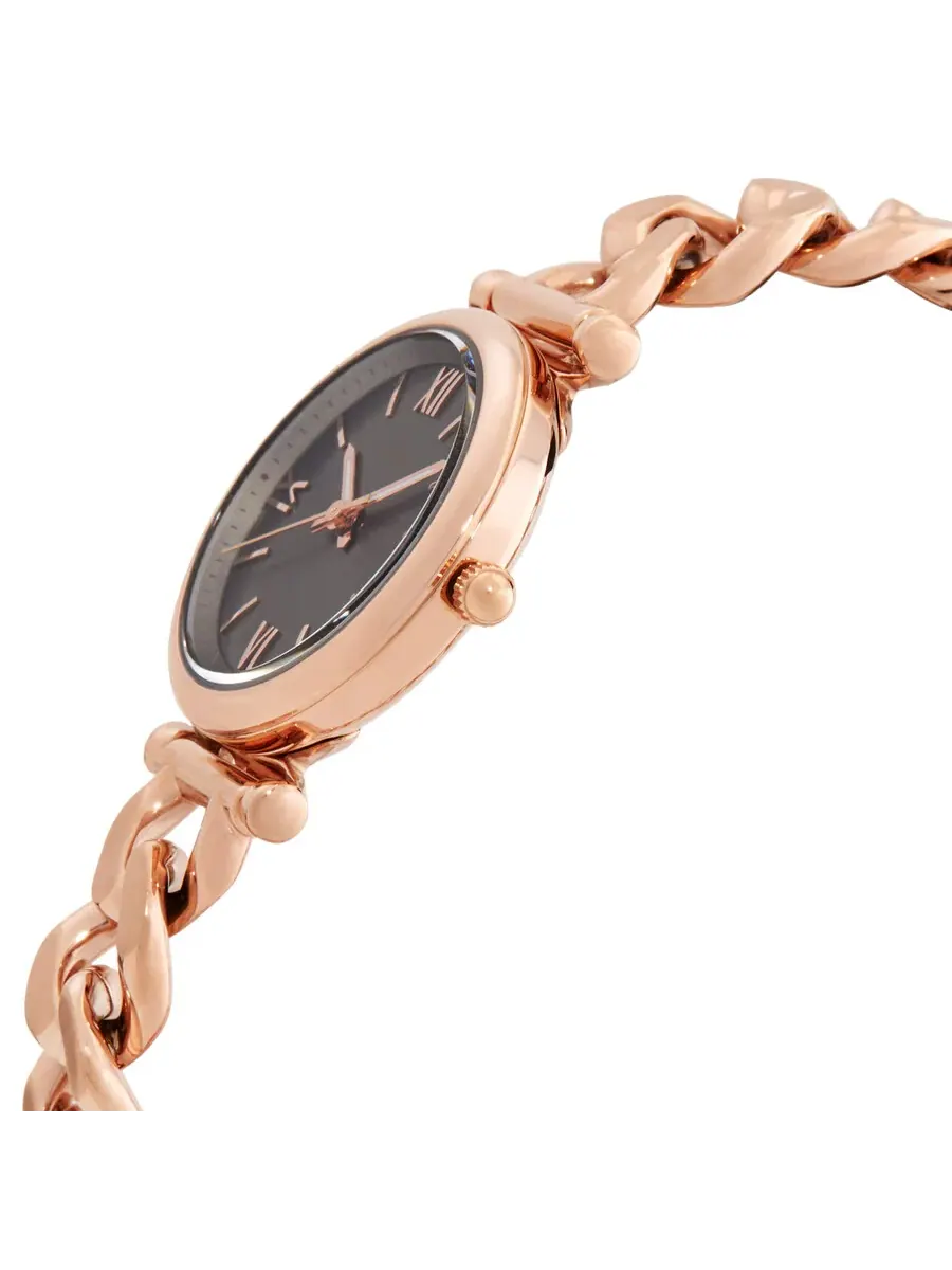 Женские часы Fossil Carlie с серым циферблатом из кварца ES5378SET — изображение 2 из 4, оттенок розовый золотистый