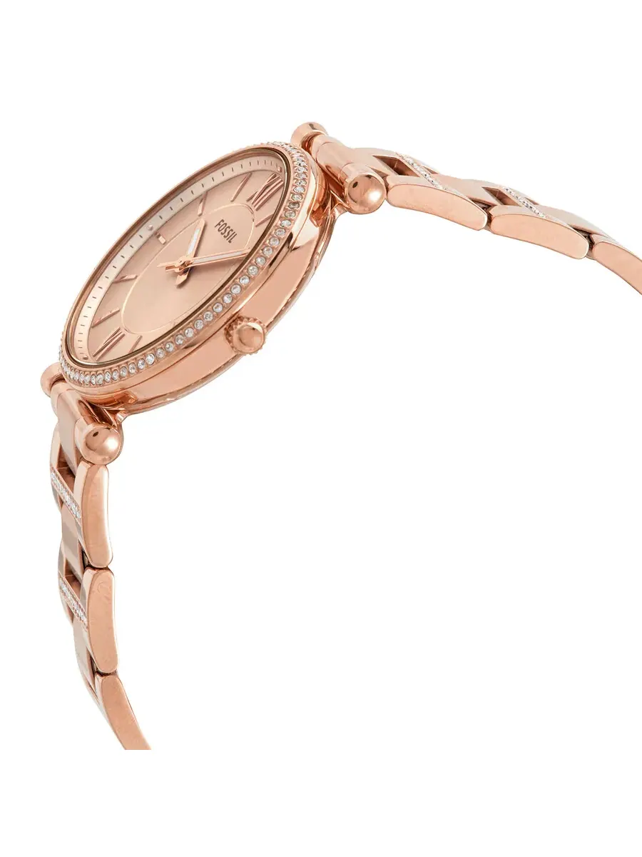 Женские часы Fossil Carlie с кварцевым механизмом и розовым циферблатом ES4301 — изображение 2 из 3