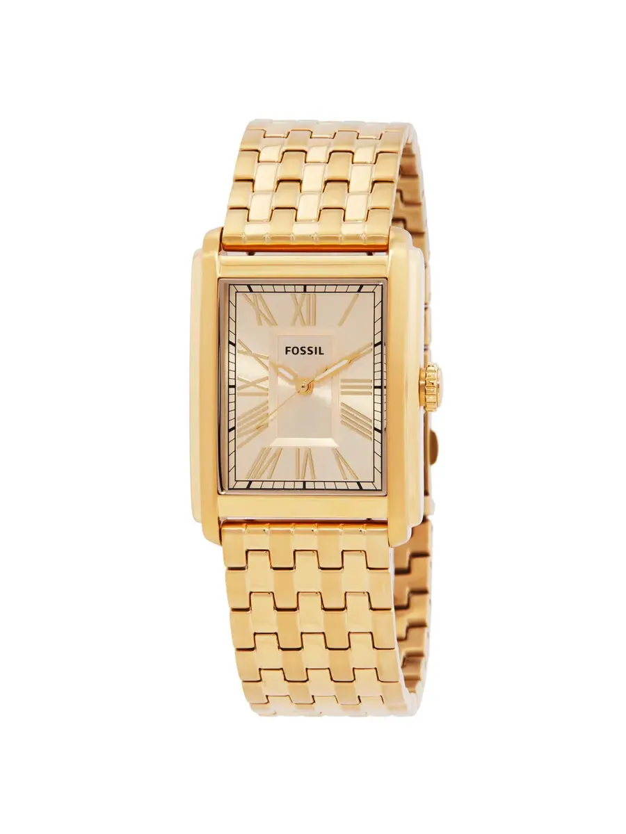 Часы Fossil Carraway с кварцевым механизмом и золотым циферблатом FS6009 — изображение 1 из 3, оттенок золотистый