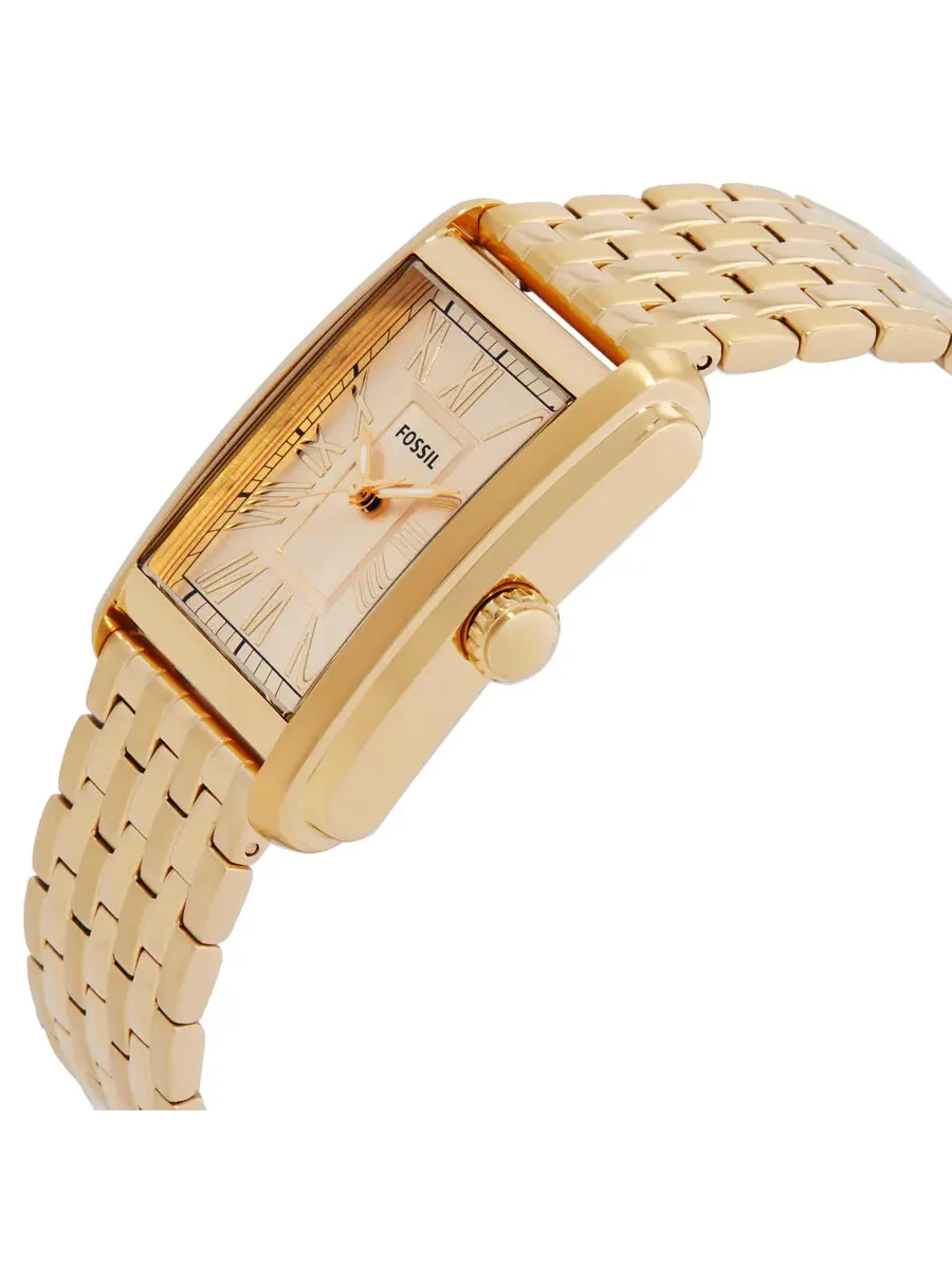 Часы Fossil Carraway с кварцевым механизмом и золотым циферблатом FS6009 — изображение 2 из 3, оттенок золотистый
